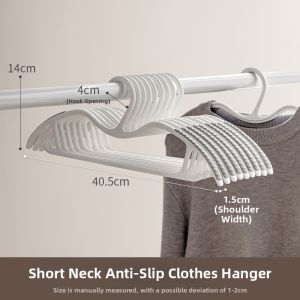 LANJIAOLUO | Anti-Slip No-Mark Wide Shoulder Clothes Hanger