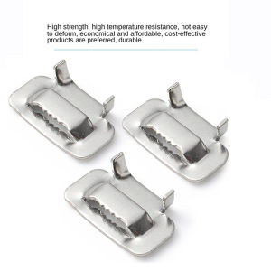 100pcs 1/2inch Stainless Steel Tie Straps Buckle Metal Banding Lock Buckles