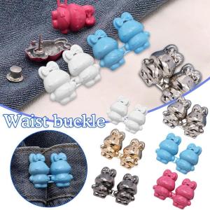 Nail-free Rabbit Shape Adjustable Jeans Button Waist Buckle for Women Skirt Pants Brooch Clip Metal Pin Snap Clothing Accessory