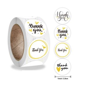 500piece got great taste love per roll 1inch hand heart thank your wedding decoration sticker label packaging box DIY 25mm