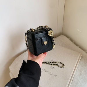 Stylish Childrens Crossbody Bag Girls Shoulder Chain Wallet Trendy Little Girl Purse Fashionable Kids Bag Pure Color Design