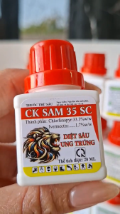 (Chai 20ml) Thuốc Trừ Sâu CK SAM 35SC - Diệt Sâu Ung Trứng: trừ sâu keo mùa thu bọ nhảy sâu tơ sâu cuốn lá sâu xanh da láng