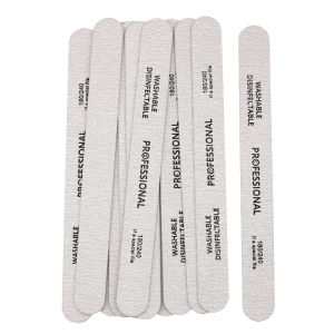 20Pcs Wood Nail File 180/240 Strong Thick Professional Disposable Double Side Nail Art Sanding Buffer Files Manicure UV Gel Tips