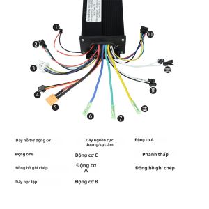Bộ Điều Khiển Động Cơ Không Chổi Than Sóng Sin 36V-64V 1000W-2000W 40A Cho Thiết Bị LCD Xe Đạp Điện Tương Thích Với S866 V889 No. 2 Giao Thức