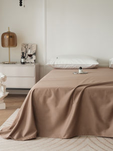Pure Cotton Bed Sheet Durable Home Use Protector Cover for Men And Women Simple Style Solid Color 100S Satin Fabric Bedding