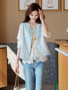 Short New Chinese Style Womens Vest Coat