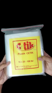 Plastik Klip - Plastik Cetik / C-tik ukuran 16 x 25 / 20 x 30 Per Pack