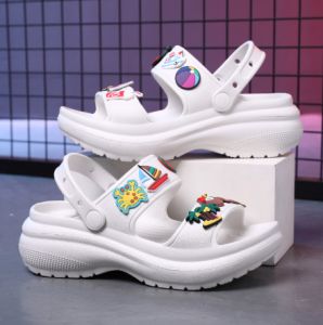Hype Fashion 🌈 Ready Stock 🌈 2023 Summer Girls Womens One-piece Platform Sandals Korean Fashion Casual Beach Sandals Cros Croc