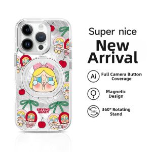 VORRYELL | Magnetic Support Stand Cherry Pattern Case