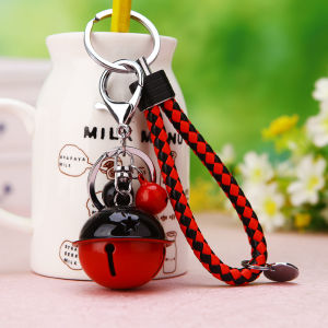 Cute Car Keychain Girl Style Creative Couple Gift Alloy Metal Cartoon Series Key Ring Bell Accessory Festive Supplies
