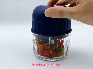 Electric Mini Garlic Chopper Set USB Rechargeable Wireless Veggie Grinder Portable Mincer 260ml One-Touch Operation