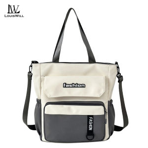 LouisWill Men And Women Fashion Large Capacity Oxford Tote Bag Anti-Scratch Wear-Resistant Bag Multi-purpose Handbag Lightweight Casual Shoulder Bag Crossbody Bag for Students