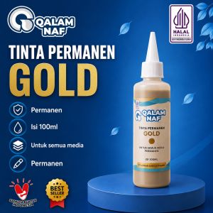 Tinta Permanen Gold Emas Tonta QalamNaf Permanen Gold 100ml