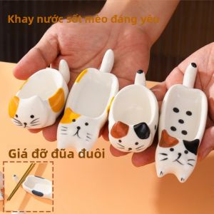 Đĩa Đựng Nước Sốt Hình Mèo Hoạt Hình Bằng Gốm Sứ Đĩa Đựng Gia Vị Đĩa Đựng Nước Mắm Đĩa Đựng Muối Đĩa Đựng Nước Sốt Dùng Trong Gia Đình