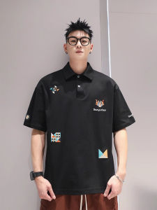 Áo Thun Tay Ngắn Thêu Phong Cách Mỹ Rộng Rãi Cho Nam Mùa Hè 2025 Thời Trang Thiết Kế Mới Thường Ngày Tay Lửng