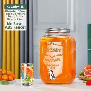 Glass Beverage Dispenser Multiuse Drink Container