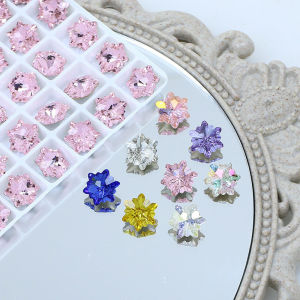 เพชร K9 คริสตัลหินเพชรหัวเข็มขัดปลายแหลม 8 มม. เครื่องประดับตกแต่งเล็บ ประดับเพชร ประดับเพชร DIY ประดับเพชร