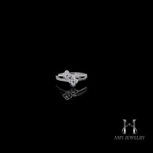 AM41 Nhẫn nữ bạc 925 công nghệ xi độc quyền NanoShield xi bạc- xi bạch kim đính đá CZ