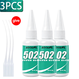 LOOLIFL | LOOLIFL 502 Super Glue Multi Purpose Strong Instant Adhesive Fast Drying For Ceramic Glass Wood Metal Repair Bond Home DIY Decor