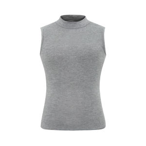 Semi-high Collar 3.0 Elastic Fitted Tank Top