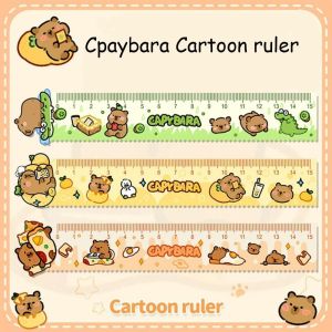 JIYAN2866 15cm Capybara Ruler Acrylic School Office Supplies Drawing Tools Creative Cute Cartoon Straight Ruler