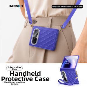 HANNUO | Official Leather Case with Lanyard 3D Handle Full Protection
