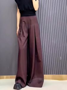 Korean Style High Waist Wide Leg Suit Pants Womens Loose Fashionable Casual Trousers Drag Floor Length Slimming Effect