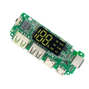 Mạch Sạc Pin 18650 Sạc Nhanh Kép USB QC 5V 2.4A Với Màn Hình LCD Kỹ Thuật Số Cổng Type-C Và Micro USB Dành Cho Module DIY Sạc Dự Phòng Di Động
