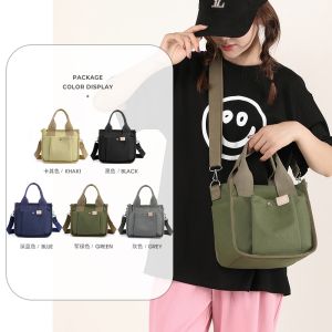 JENL Canvas Tote Bag for Women Crossbody Lunch Bag Shoulder Handbags Cute Casual Bag with Zipper