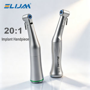 ELIJAH Dental 20:1 Contra Angle Reduction Handpiece Push Button Air Turbine Handpiece For Implant Surgery Low Speed Handpiece