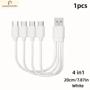 Cáp Chia USB 4 Trong 1 Sang Type-C 5V2A Sạc Nhanh Đa Năng Cho Điện Thoại Android & Sạc Dự Phòng Đen/Trắng