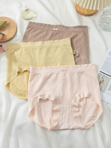 plus Size Cotton Underwear Womens Extra Long Crotch No Trace Triangle Pants Comfortable mid Waist Briefs Youth Cotton Lingerie