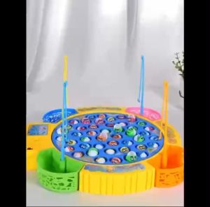 Đồ chơi câu cá size lớn 45 con cá 4 cần móc chạy pin chuyển động phát nhạc cho bé 2 - 6 tuổi