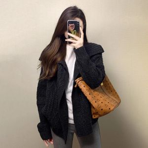 Vintage Retro Thickened Fluffy Knitted Cardigan