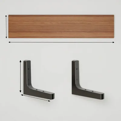 Hanging Storage Shelf Wall Mounted One-Panel Unpainted