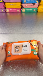 Extra Thick Unscented Baby Wipes 80 Sheets x 3 Packs Pearl Stripe Baby Wet Wipes 240 Sheets | Family-Love