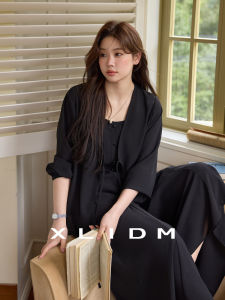 Zero Pressure Large Size Womens Fashion Set Three Pieces Long Sleeve V-neck High Waist Loose Fit Casual Spring Summer Outfit