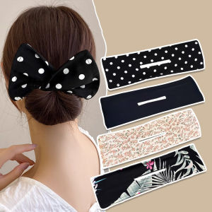 Solid color polka dot twist hair clip for women elegant hairband lazy Ponytail Style Fashion hair curler Hair accessories