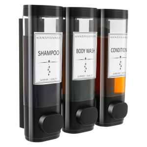 Wall Mounted Soap Dispenser Bathroom Shampoo and Conditioner Shower Gel Dispenser Container Bottle for Bathroom Kitchen Hotel