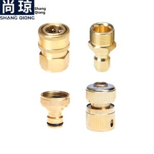 SHANGQIONG | Brass Quick Connect Adapter for Pressure Washer Water Inlet and Outlet
