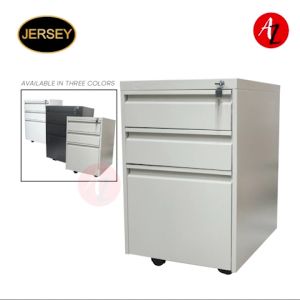 Jersey Mobile Drawer 3 Drawers Office Home Filing Cabinets Organizers MD-3D (BEIGE BLACK GRAY)
