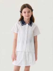 Marc&Janie | Naval Style Girls Cotton Short Sleeve Suit