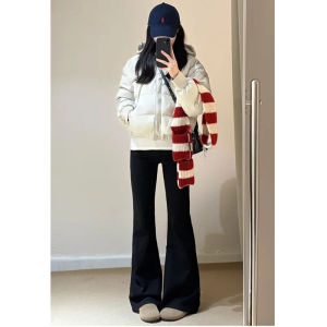 QIANCHANGNAAI | Slimming Comfort Fit Non-Tight Bell-Bottom Jeans White