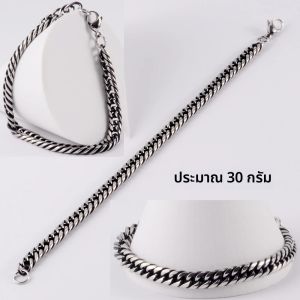 สร้อยข้อมือเหล็กแนววินเทจสำหรับสุภาพบุรุษ 1ชิ้นสร้อยข้อมือฮิปฮอปกะโหลกใส่ได้ทั้งชายและหญิงเครื่องประดับยอดนิยม