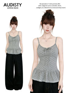 AUDISTY | Áo Camisole Lót Đệm Có Chấm Bi Kiểu Ballet Phù Hợp cho Mùa Thu