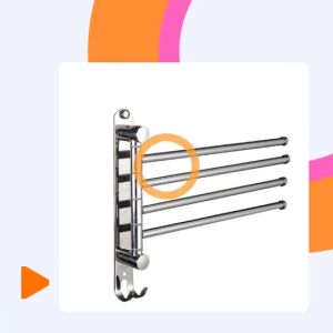 Thanh treo khăn nhà tắm dán tường 5 nhánh Inox 304 Cao cấp - Tặng miếng dán siêu dính