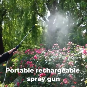 High-Pressure Portable Electric Gardening Sprayer with 3 Mist Nozzles 2400mAh Watering Garden Irrigation Tool
