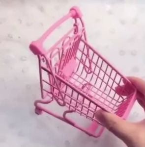 รถเข็นจิ๋ว สำหรับงานถ่ายสินค้า อุปกรณ์เสริมของเล่นเด็ก ตะแกรงและล้อใช้ได้เหมือนจริง