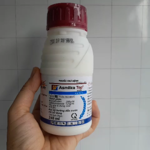Thuốc trừ bệnh Afenzole 325 SC -Asmilka top- Chai 240ml -Hoạt chất: Azoxystrobin 200g/lít Difenoconazole 125g/lít(Nắp Tím) đặc trừ bệnh  lem lép hạt khô vằn đạo ôn chết cây con thán thư phấn trắng vàng lá nút vỏ rỉ sắt đốm lá