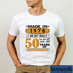1976 Tee Fiftieth Birthday Shirts 50th Birthday Gift Shirt for Women and Men Vintage 1976 Shirt Gift for 50th Cotton T-shirts